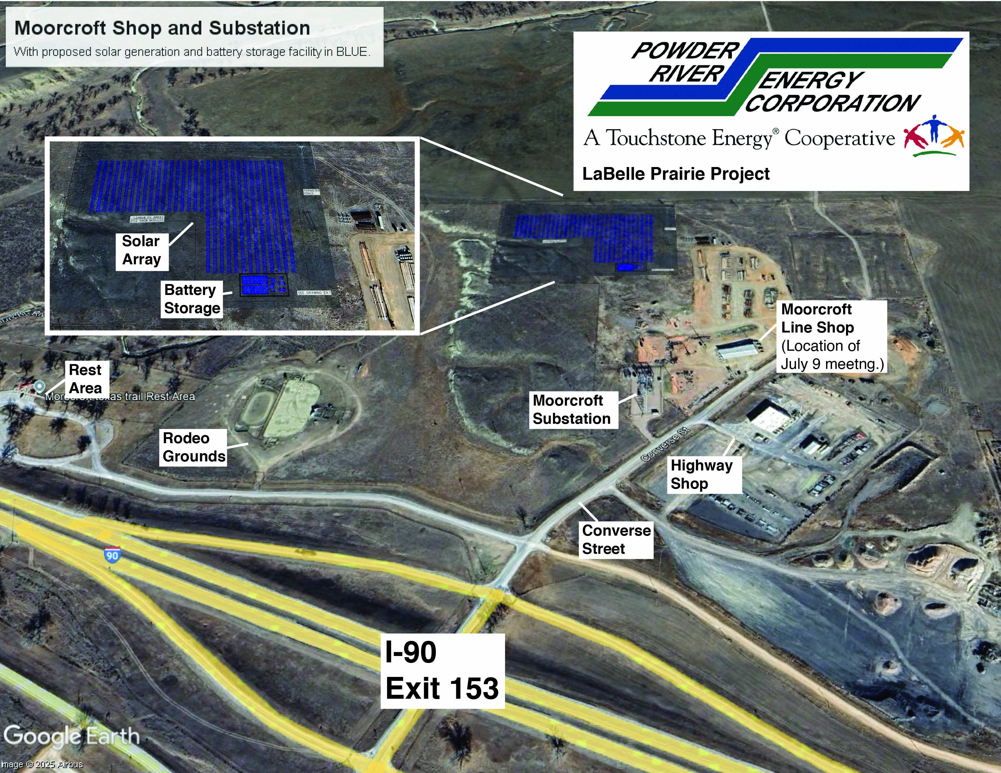 Area map with labels