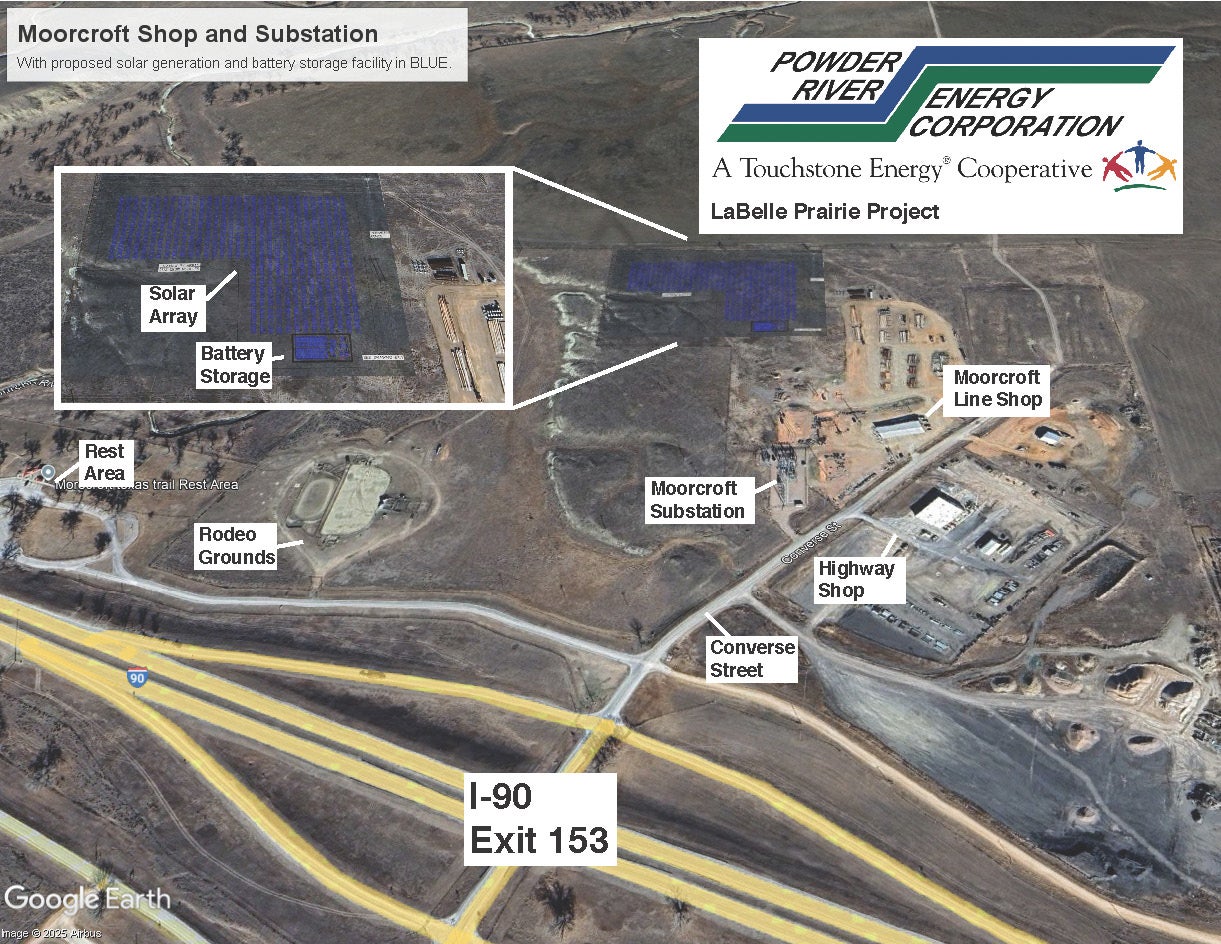 Area map with labels